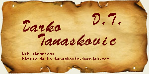 Darko Tanasković vizit kartica